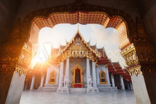 temple de marbre, Bangkok, ThaÃ¯lande  Orientalne Fototapeta