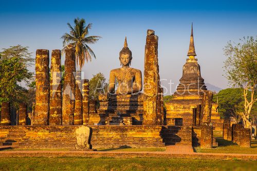 Sukhothai ruin old city country Thailand  Orientalne Fototapeta