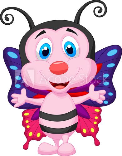 Przytulić się do wesołej pszczółki Fototapety do Pokoju Dziecka Fototapeta