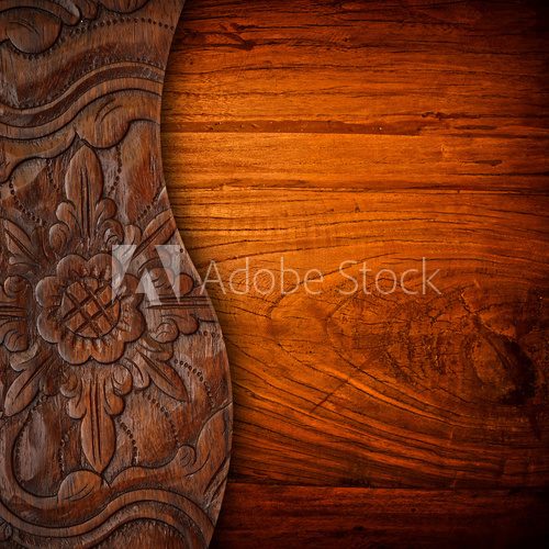 wood carving background  Folklor Fototapeta