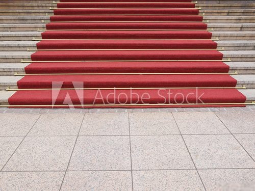 Red carpet  Schody Fototapeta