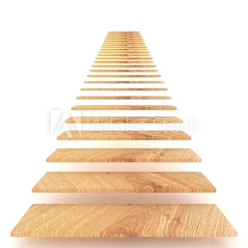 Holztreppe in den Himmel  Schody Fototapeta