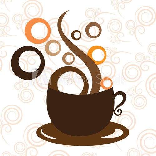 Geometryczny smak kawy. Kawa Fototapeta