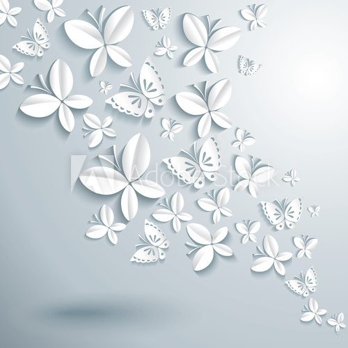Abstract background with butterflies.  Motyle Fototapeta