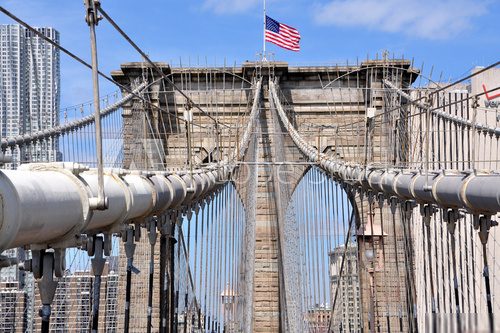 Brooklyn bridge, New York  Fototapety Mosty Fototapeta