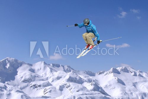 Jumping skier  Fototapety do Pokoju Nastolatka Fototapeta