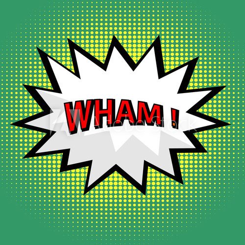 Wham! comic cloud in pop art style  Fototapety Komiks Fototapeta