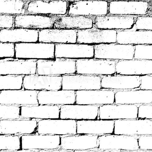 Białe ściany. Białe cegły.  Fototapety do Sypialni Fototapeta