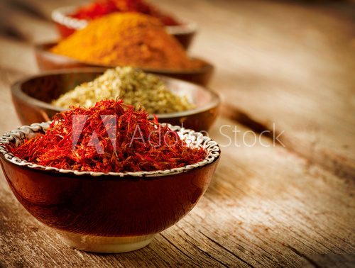 Spices Curry, Saffron, Turmeric  Plakaty do kuchni Plakat