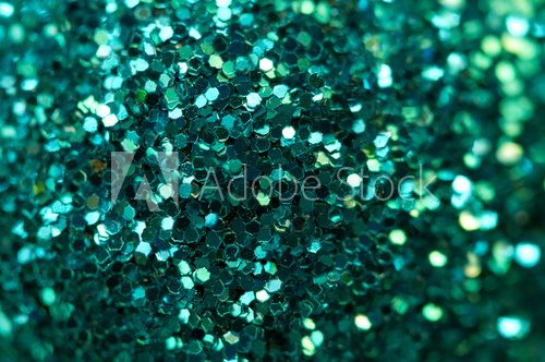 Holiday shiny blurry turquoise background. Macro  Tekstury Fototapeta