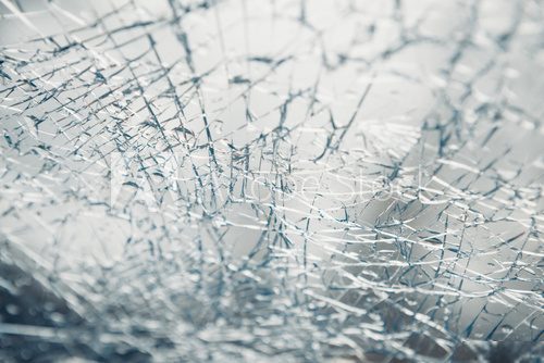 broken window of an car  Tekstury Fototapeta
