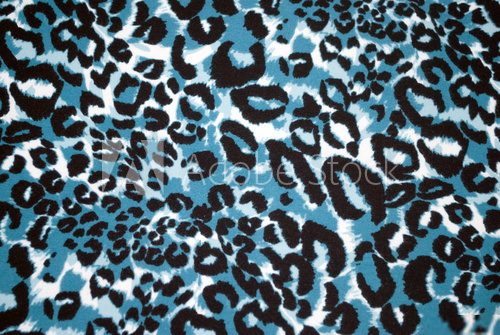 Blue and Black Cheetah print fabric for backgrounds  Afryka Fototapeta