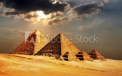 giza pyramids, cairo, egypt  Afryka Fototapeta