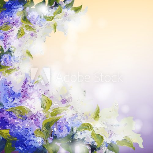 Lilac flowers background  Na laptopa Naklejka