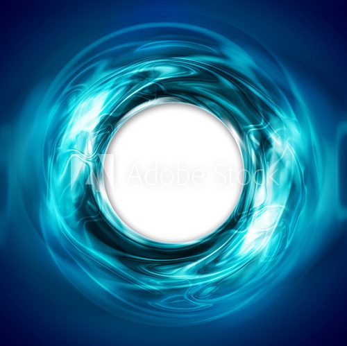 abstract circular blue background with white hole  Na stół, biurko Naklejka