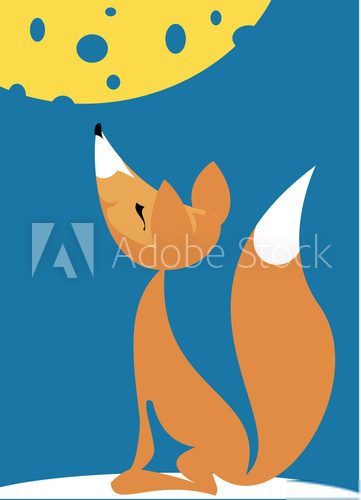 Fable of the fox and the cheese  Obrazy do Pokoju Dziecka Obraz