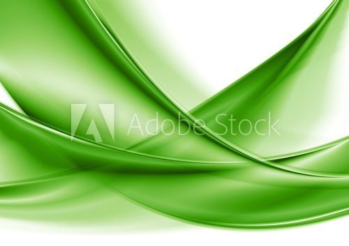 Vector green smooth waves  Abstrakcja Fototapeta