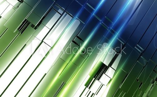 Shiny Metal Panels Backdrop  Abstrakcja Fototapeta