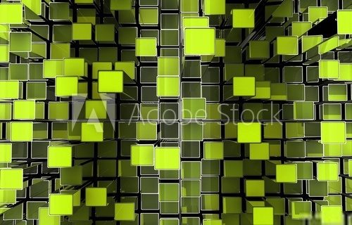 3D Cubes Pattern Backdrop  Abstrakcja Fototapeta