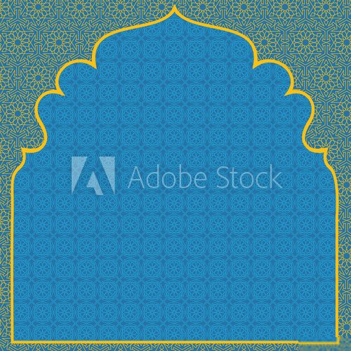 Arabian blue background  Orientalne Fototapeta