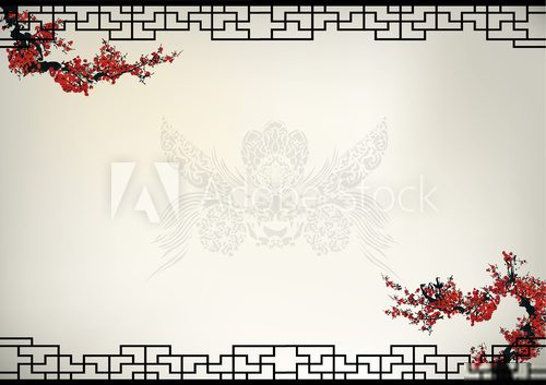 Chinese background  Orientalne Fototapeta