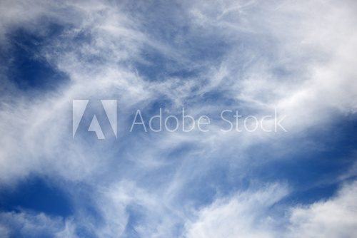 Blue sky with white clouds  Niebo Fototapeta