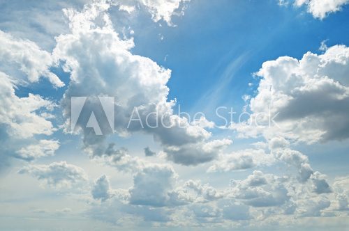 light clouds in the blue sky  Niebo Fototapeta
