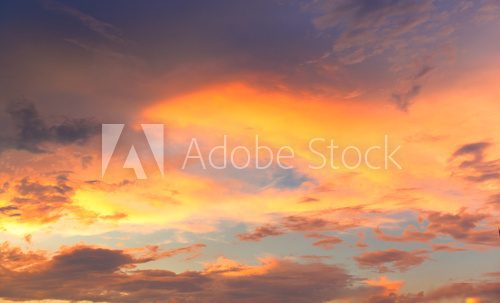 View of the sunset glow  Niebo Fototapeta
