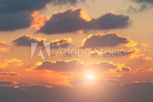 red sunset  Zachód Słońca Fototapeta