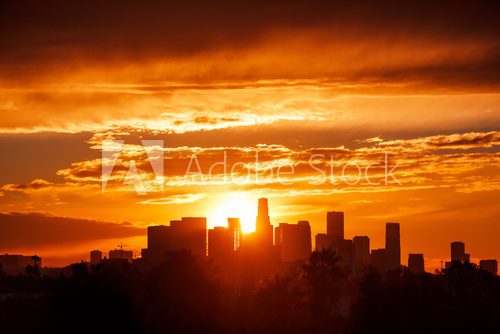 Zachody nad Los Angeles Zachód Słońca Fototapeta