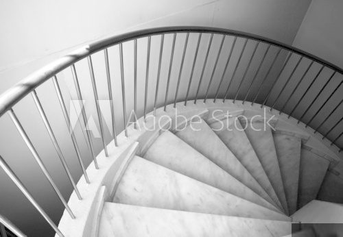 Ten footstep on spiral ladder  Schody Fototapeta