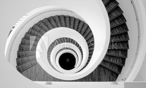 Modern spiral stairs detail  Schody Fototapeta