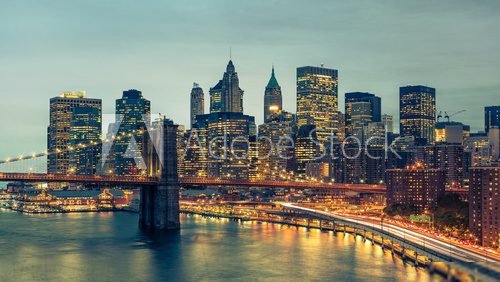 New York Manhattan Pont de Brooklyn  Fototapety Miasta Fototapeta