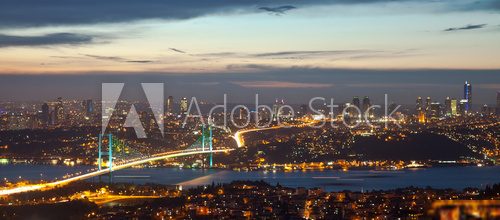 Bosphorus Bridge at the night 8  Fototapety Miasta Fototapeta