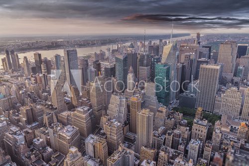 Aereal view of Manhattan  Fototapety Miasta Fototapeta