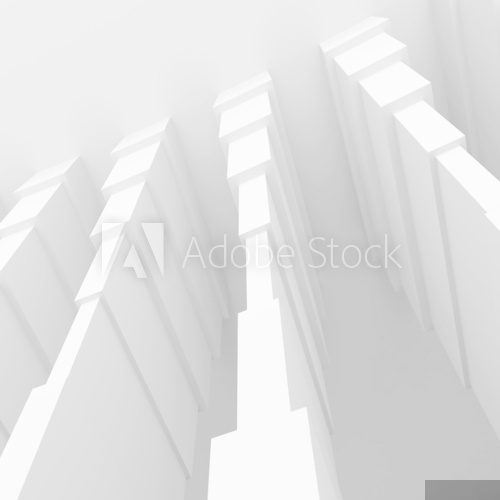 White Column Background  Optycznie Powiększające Fototapeta