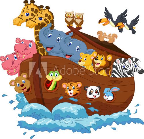 Mała arka. Wycieczka nad morze. Fototapety do Pokoju Dziecka Fototapeta
