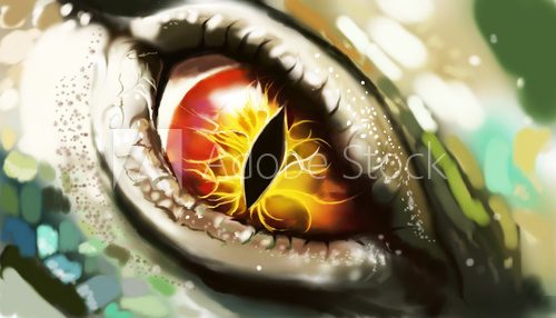 Eye of lizard  Zwierzęta Fototapeta