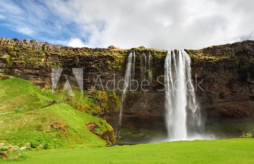 Iceland waterfall - Seljalandsfoss  Fototapety Wodospad Fototapeta
