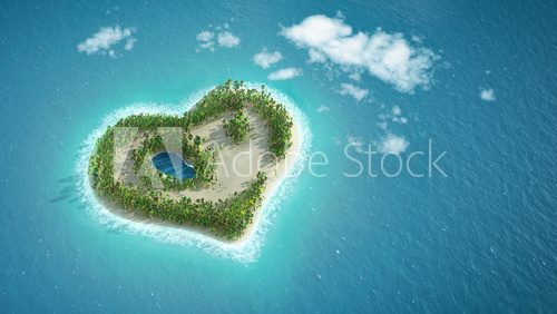 heart island  Pejzaże Plakat