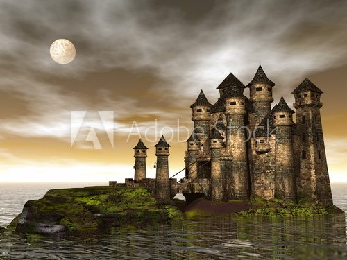 Castle - 3D render  Architektura Plakat