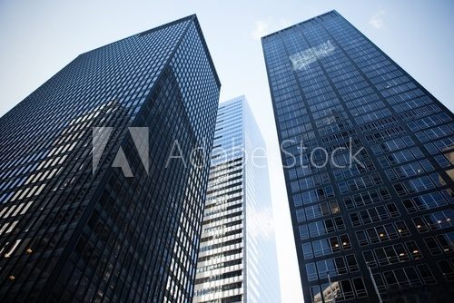 Low angle view of skyscrapers  Architektura Plakat