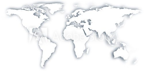 World map.  Mapa Świata Fototapeta