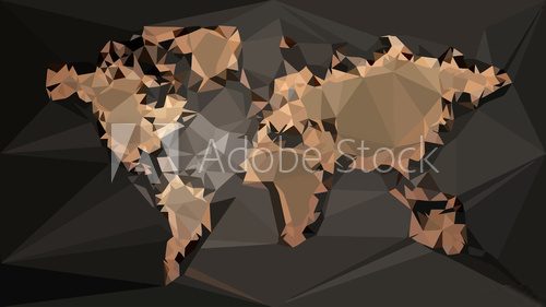 Geometric worldmap  Mapa Świata Fototapeta
