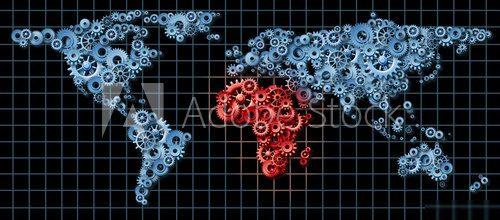 Africa Economy  Mapa Świata Fototapeta