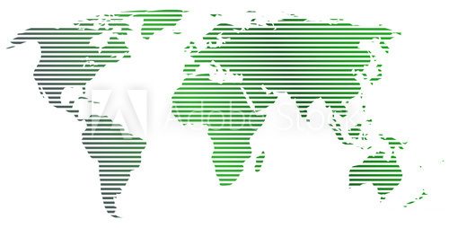 Weltkarte  Mapa Świata Fototapeta