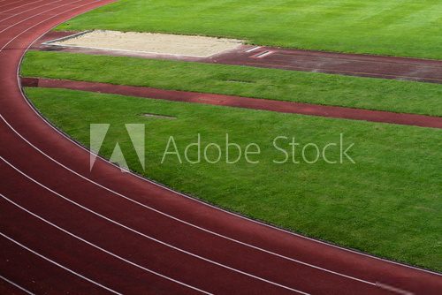 race track and long jump pit  Stadion Fototapeta