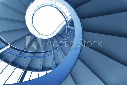 Rotation of the outdoor staircase  Schody Fototapeta