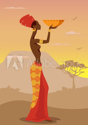 African Woman  Afryka Fototapeta
