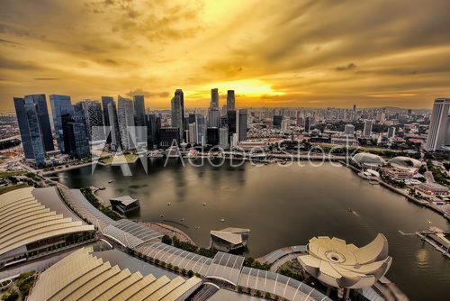 Singapore Skyline  Fototapety Miasta Fototapeta